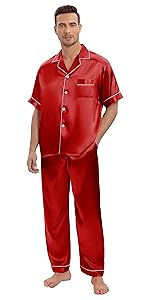 Mens Satin Pajama Set