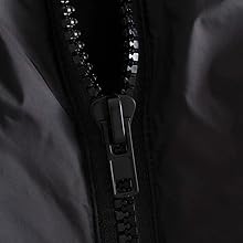 Front zipper closure