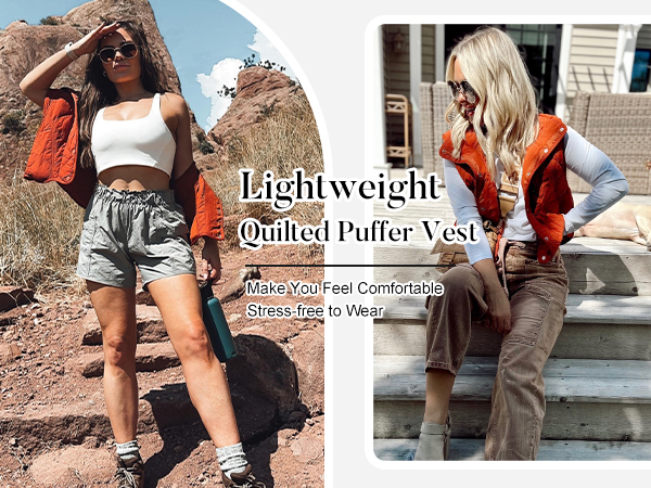 lightweight quilted puffer vest