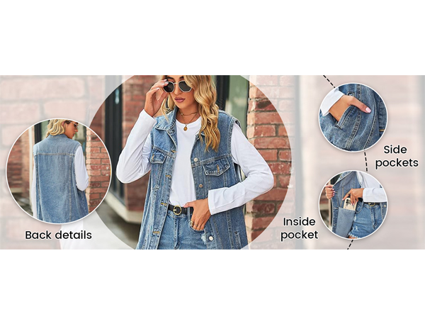 Loose Denim Vest