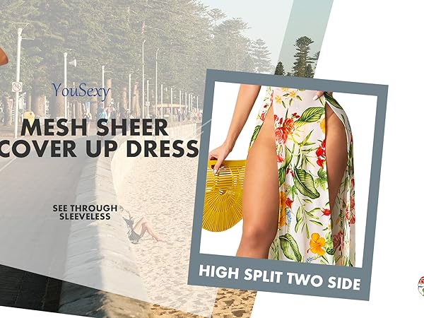 Sexy Sheer Mesh Cover Up Dress for Swimwear Women 1