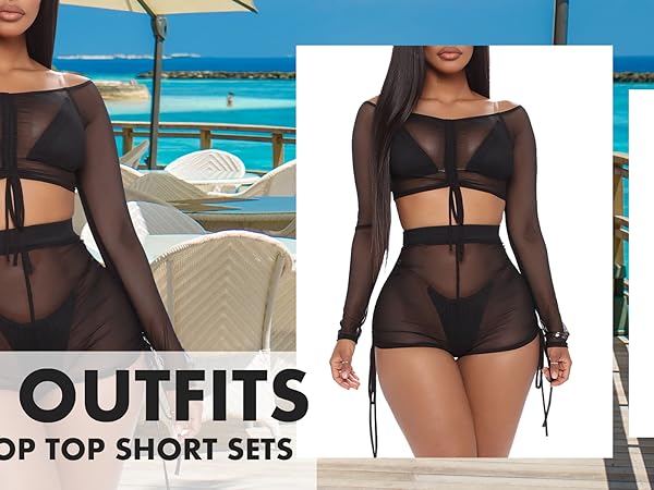 Sexy Sheer Mesh Cover Up Dress for Swimwear Women 2 (3)