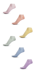 Bonisto Bamboo Pastel No Show Socks Women