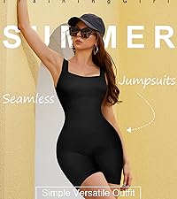 square neck yoga jumpsuits