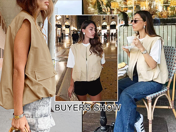 CasualSleeveless Blazer Jackets Vest for Women