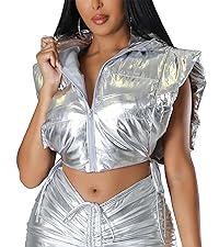 Metallic Jacket Bubble Vest