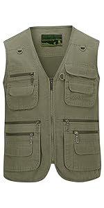 Classic Khaki Men Fishing Vest