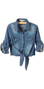 womens jean vest