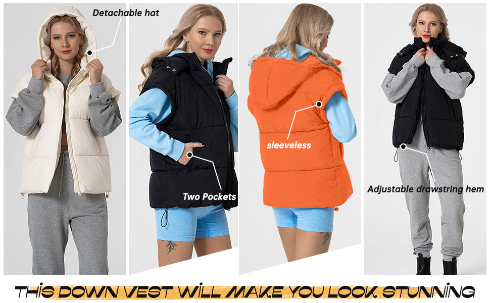 womens winter puffer quilted gilet casual sleeveless stand collar lightweight padded coat