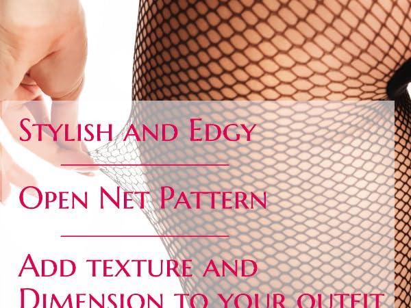 Fishnet Tights Netted Pantyhose Net Nylons High Waisted Lingerie 