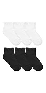 Jefferies Socks Womens Seamless Ruffle Sport Quarter Ankle Socks 6 Pair Pack