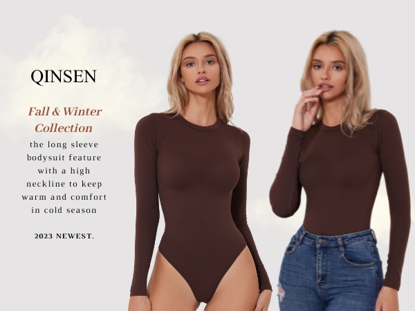 QINSEN Long Sleeve bodysuit