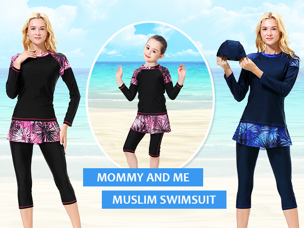 Muslim Swimsuit for Women Burkini Swimsuit Islamic Modest Swimsuit Rash Guard Full Body Swim Suit