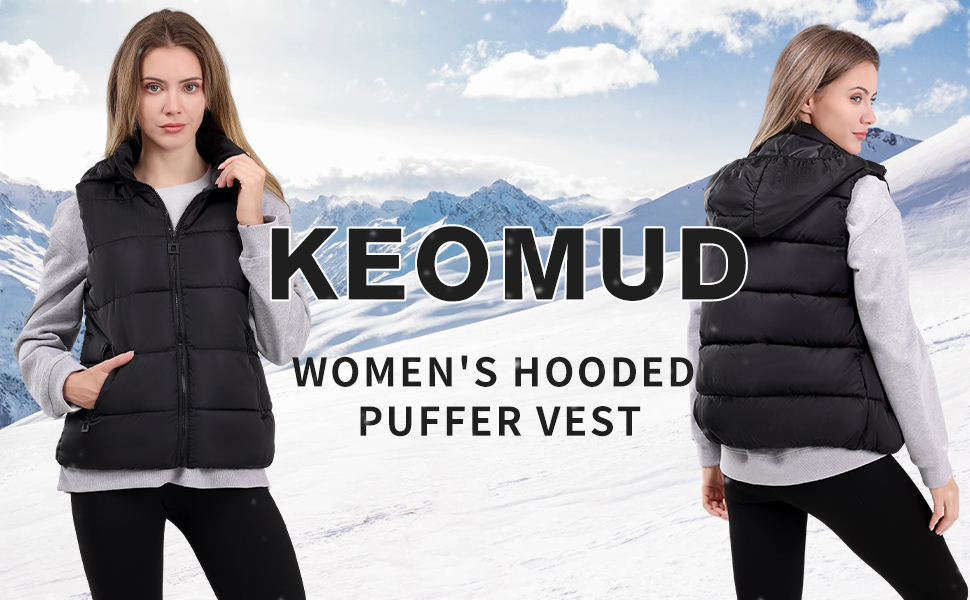 hooded quilted puffer vest