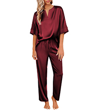 Satin V Neck Pjs