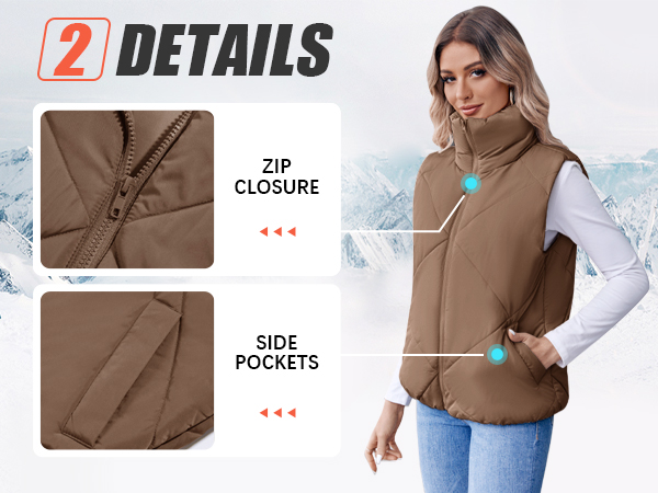 oversized puffer vest women