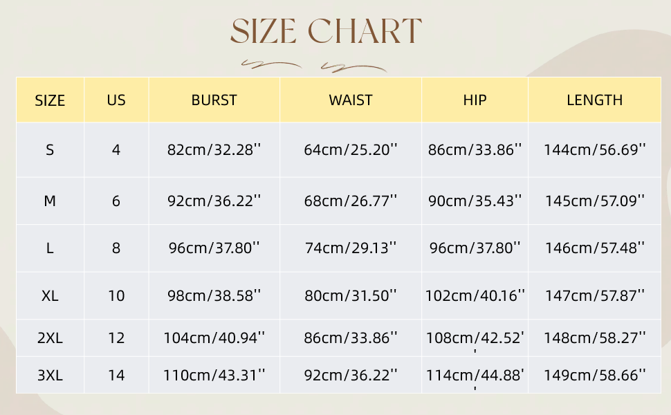 Standard Size Chart