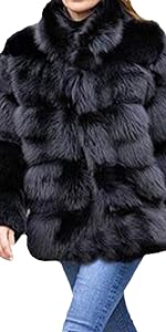 Women faux fur coat