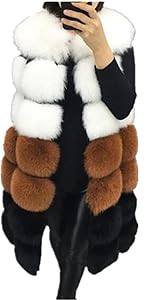 Women sleeveless faux fur vest