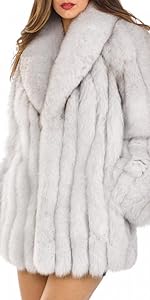 Women faux fur coat