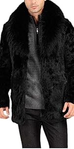 Mens faux fur coat