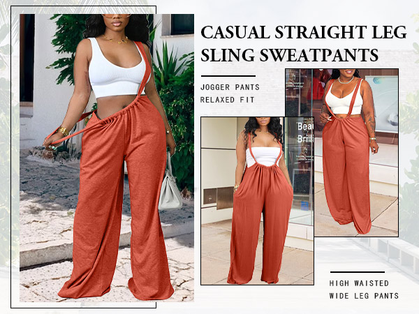 women wide leg sling pants