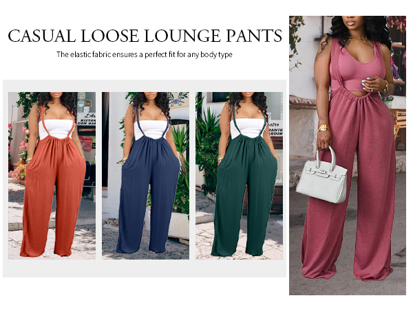 women wide leg sling pants