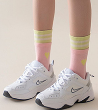 Colorful and fashion knee high socks for women white ankle socks for women flat socks for women