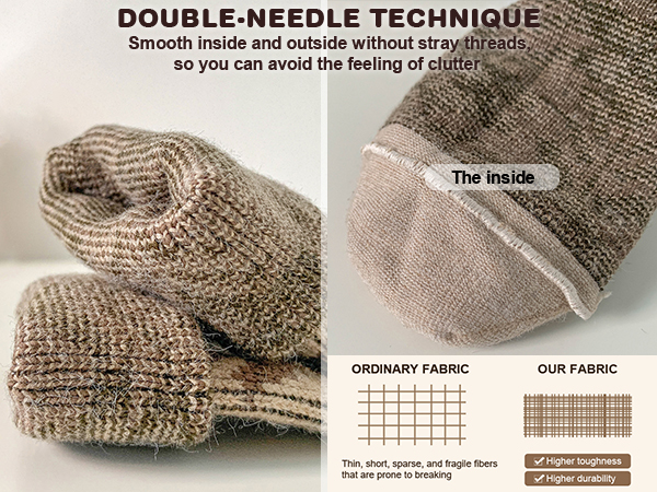 Double-needle technique, smooth inside and outside without stray threads funny socks for women