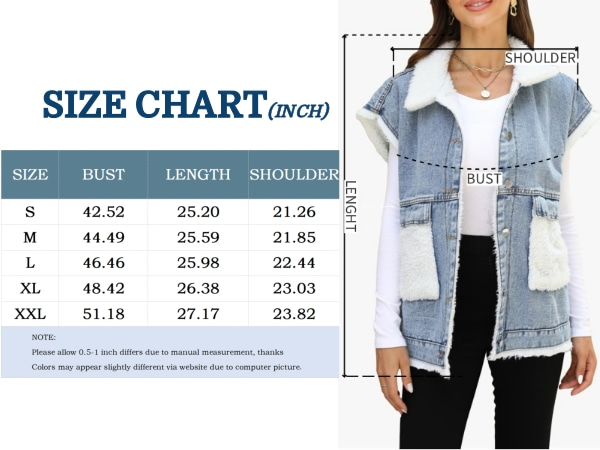 Women Sherpa Fleece Vest Casual Lightweight Jackets