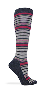 knee high stripe angora socks