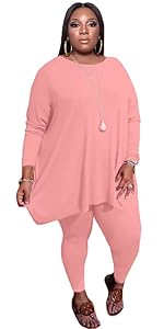 Women Plus Size 2 Piece Outfits