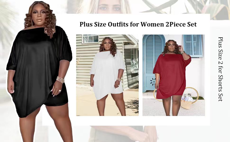 plus Size Outfits Women 2 Piece Set