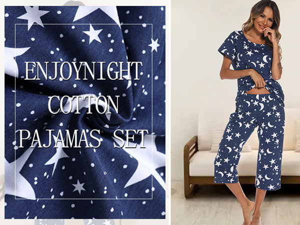 ladies capri pajamas set