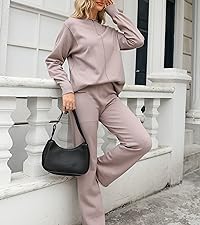 knitted outfits sweater pant set women