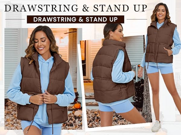 Sleeveless puffer jacket