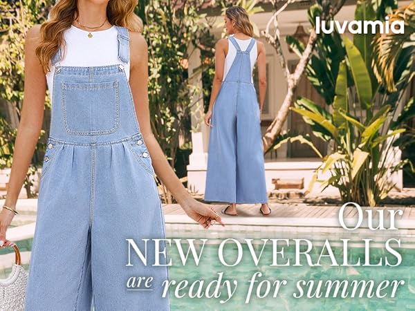 luvamia Women''s Fashion Overalls Wide Leg Overalls for Women