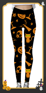 Halloween Print High Waist Women''s Leggings Compression Yoga Pants