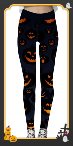 Halloween Print High Waist Women''s Leggings Compression Yoga Pants