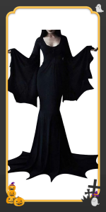 Halloween Hooded Ghost Gothic Witch Dress Horror Vampire Ball Gown