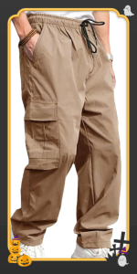 Cargo Pants for Men Multi-Pocket All Season Fit Athletic Pants Drawstring Comfy Lounge