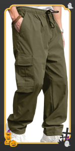 Cargo Pants for Men Multi-Pocket All Season Fit Athletic Pants Drawstring Comfy