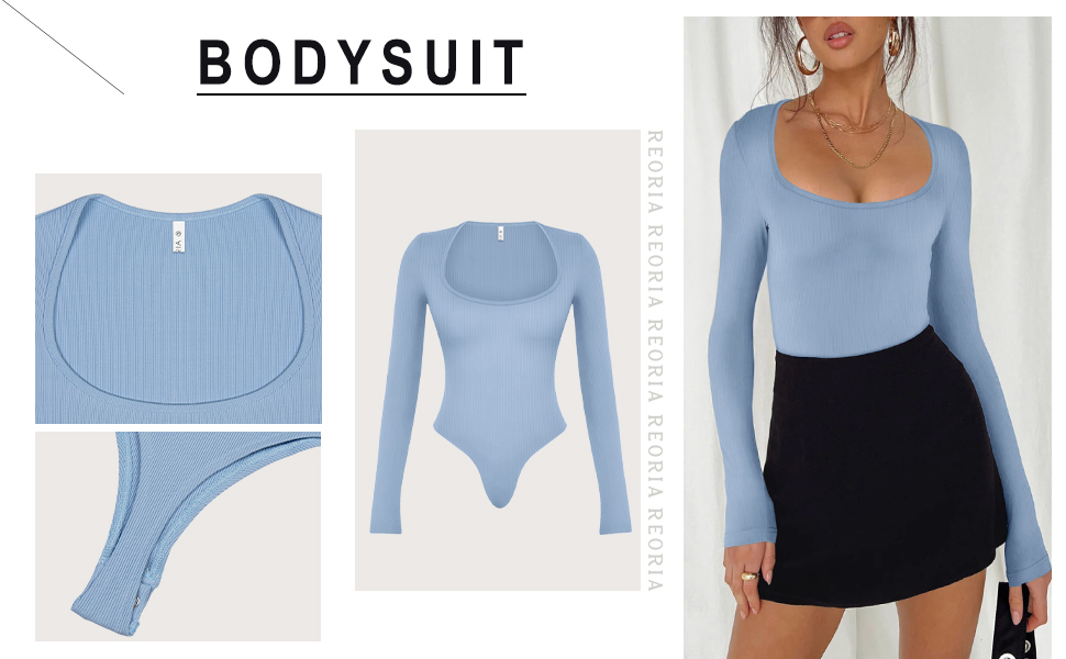 reoria,one piece bodysuit,reoria bodysuit,ribbed bodysuit,shapewear bodysuit,long sleeve shirt