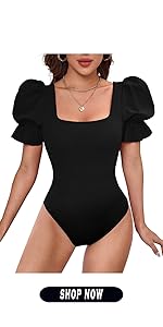 puff sleeve bodysuit