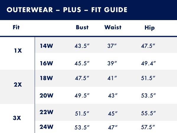 Tommy Hilfiger Women''s Outerwear Plus Fit Guide