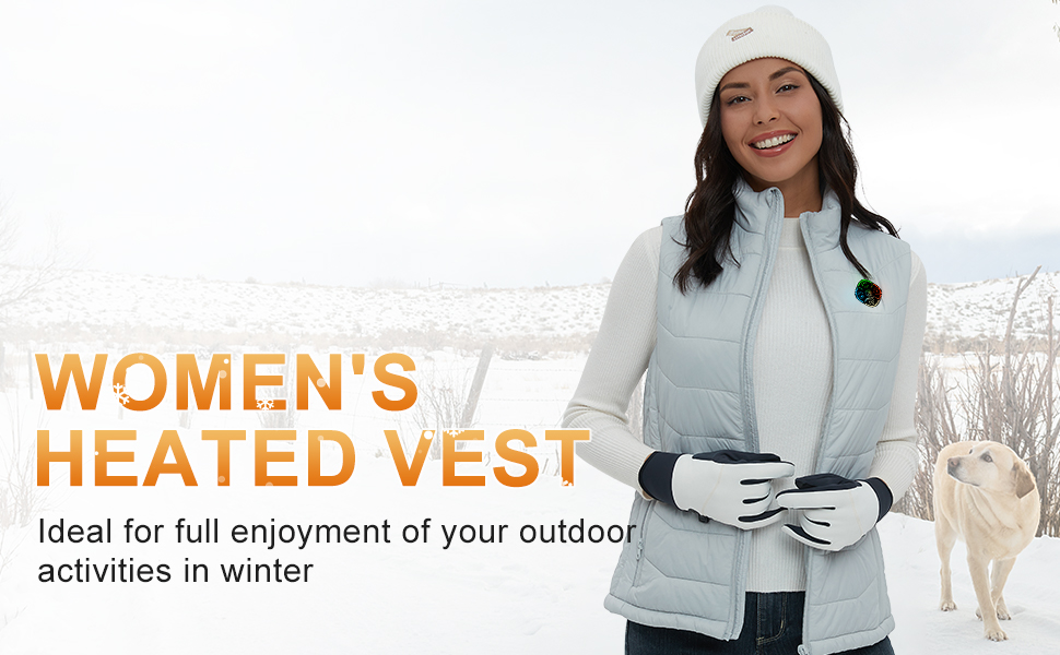 WOMENS HEATED VEST Ideal for full enjoyment of your outdoor activities in winter