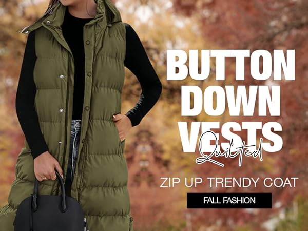 puffy vests for women trendy winter vest long vest for women sleeveless puffer jacket womens