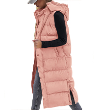 long vest for women sleeveless long puffer vest women womens puffy vest winter jackets for women