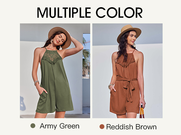 multiple color romper