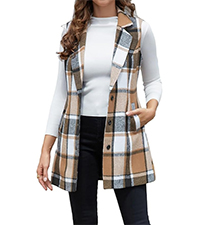 plaid vest for women